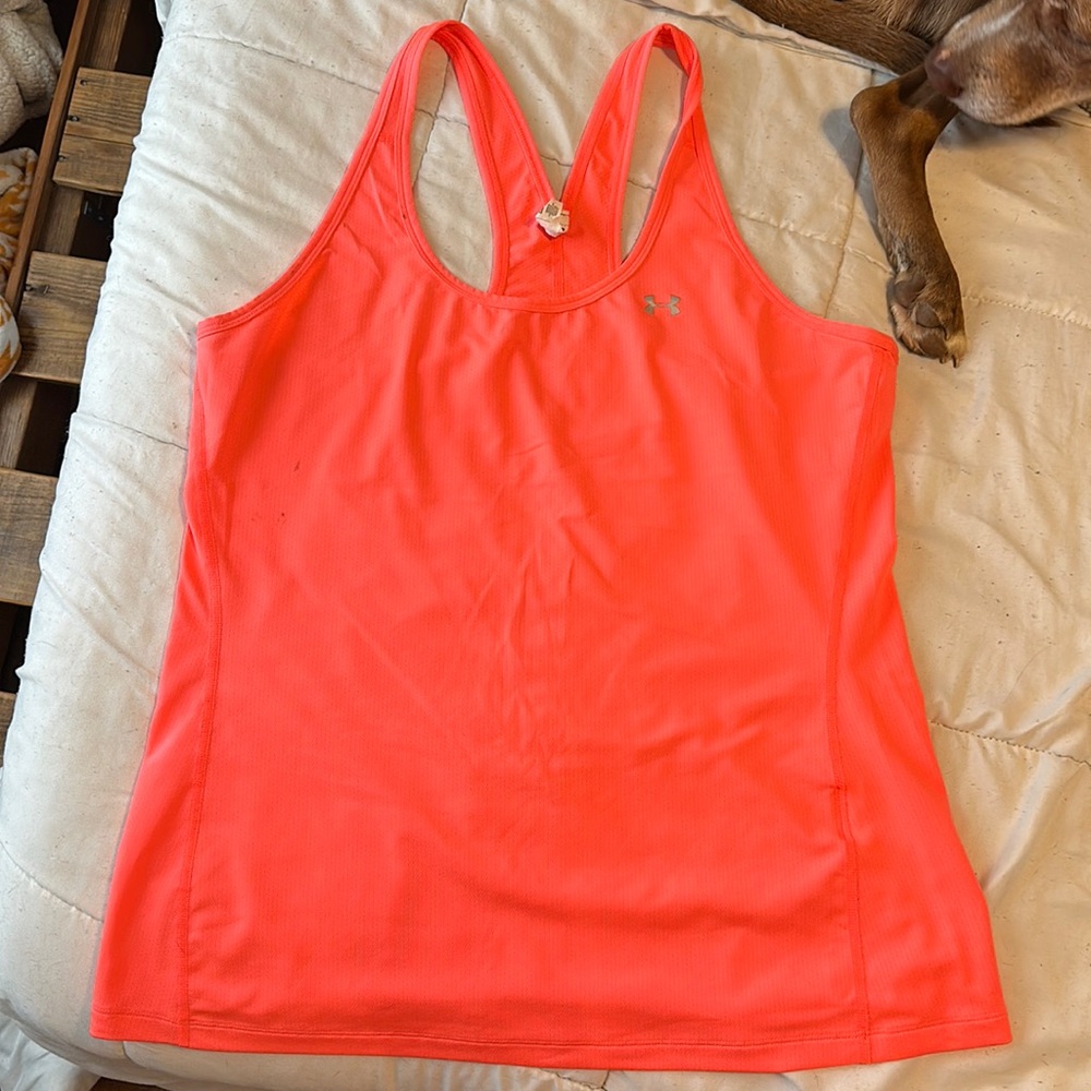 Pink under armour tank top